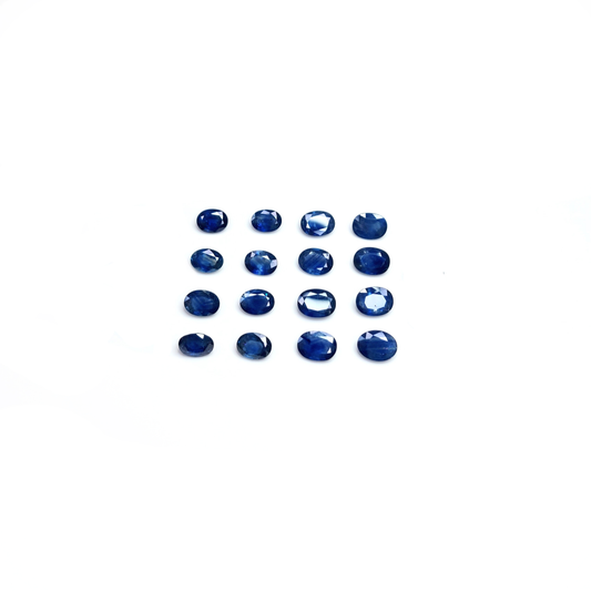 Natural Untreated Blue Sapphire Heated Calibrated Ovals | 6x8mm