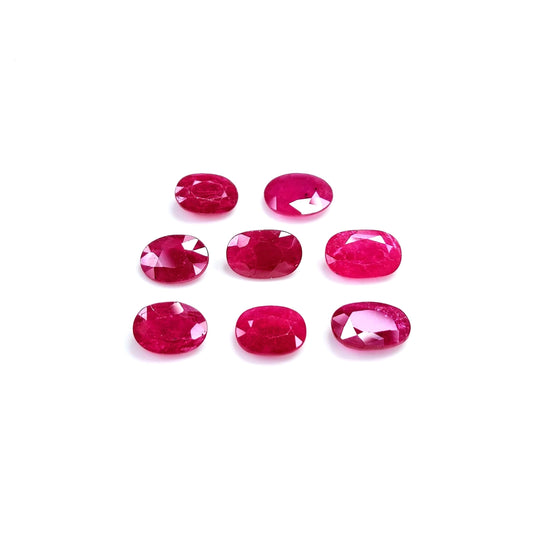 100% Natural Mozambique Heated Ruby Ring Size Lot