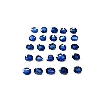 100% Natural Blue Sapphire Beriliyum Heated Calibrated Ovals