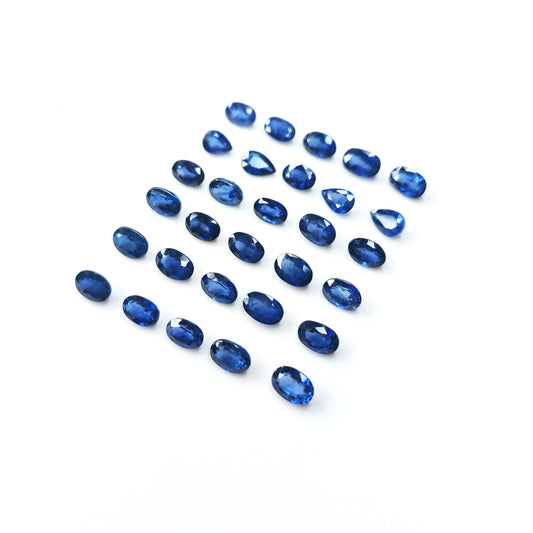 Natural Untreated Beryllium Blue Sapphire Calibrated Ovals | 3x5mm & 4x6mm