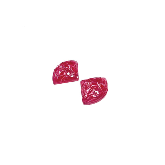 Natural Ruby Flower Carved | 36.70cts