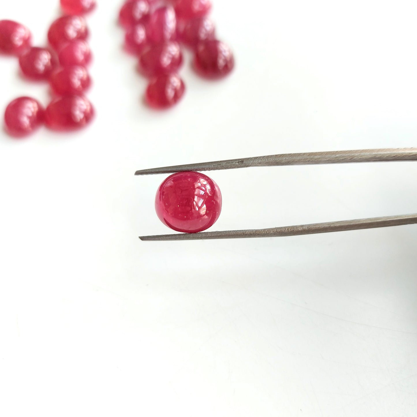 Natural Bangkok Ruby Calibrated Cabochon Rounds | 8mm - 12mm