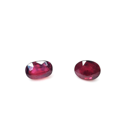 100% Natural Unheated Ruby Oval Pairs | 2.76cts