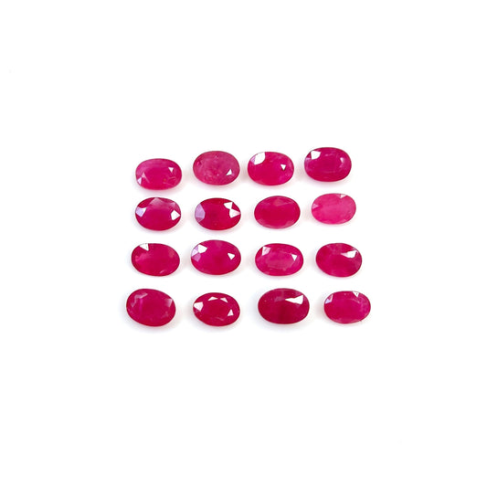 100% Natural Ruby Heated Mozambique Oval Calibrated