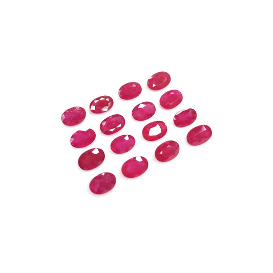 Natural Mozambique Untreated Ruby Calibrated Ovals | 3x5mm & 6x4mm