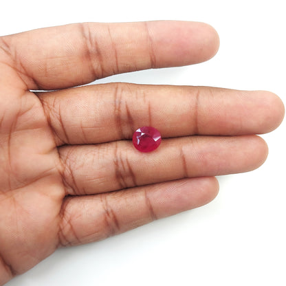 100% Natural Burma Ruby Heated Oval |  2.95cts