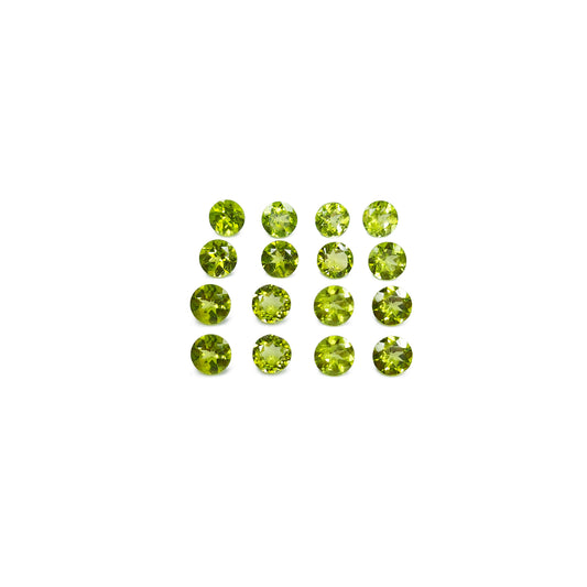 Natural Peridot Calibrated Rounds | 4mm - 6mm