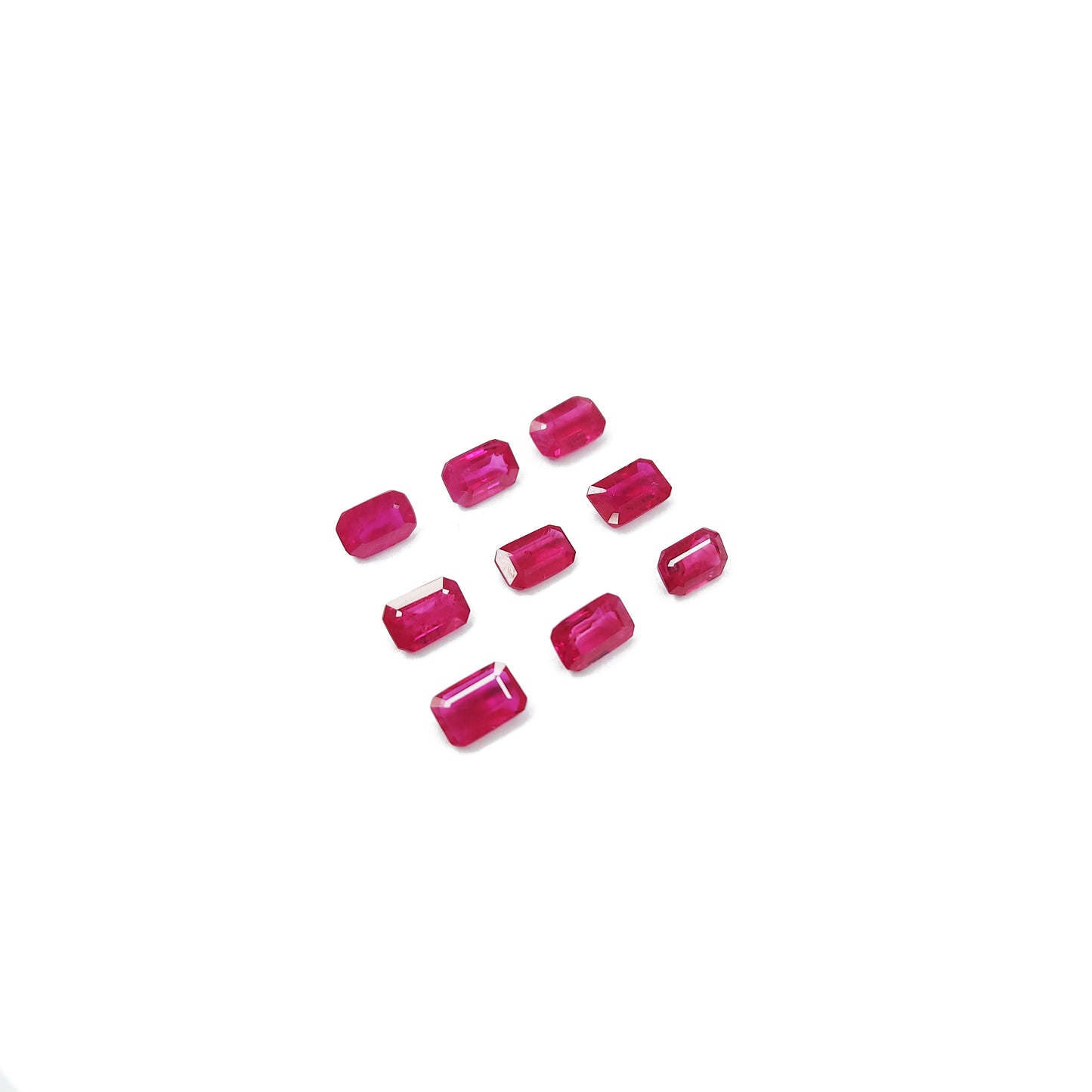 100% Natural Ruby Heated Calibrated Octagons