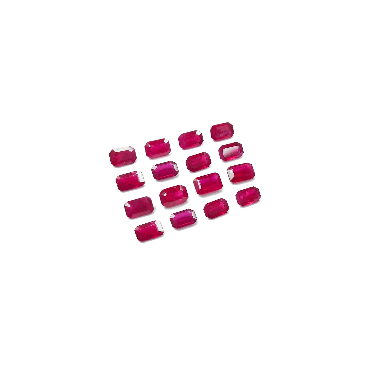 Natural Untreated Ruby Calibrated Octagons 6x4mm