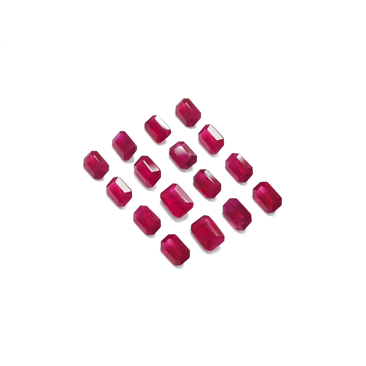 100% Natural Ruby Heated Calibrated Octagons | 6x4mm