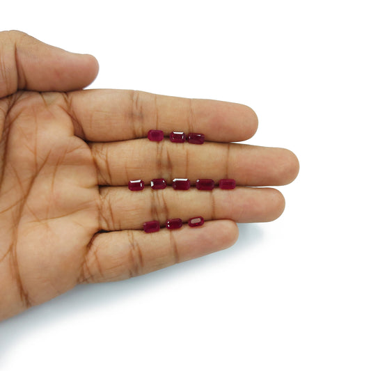 Natural Burma Untreated Ruby Calibrated Octagon | 3x5mm & 4x6mm