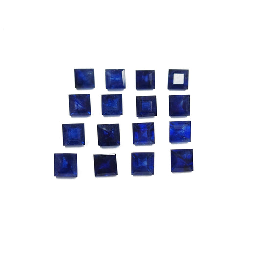 Natural Blue Sapphire Calibrated Fissure Filled Square