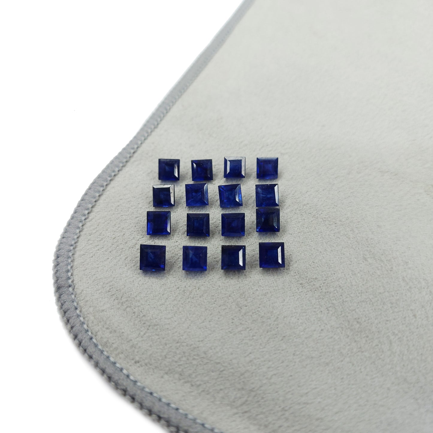 Natural Blue Sapphire Calibrated Fissure Filled Square