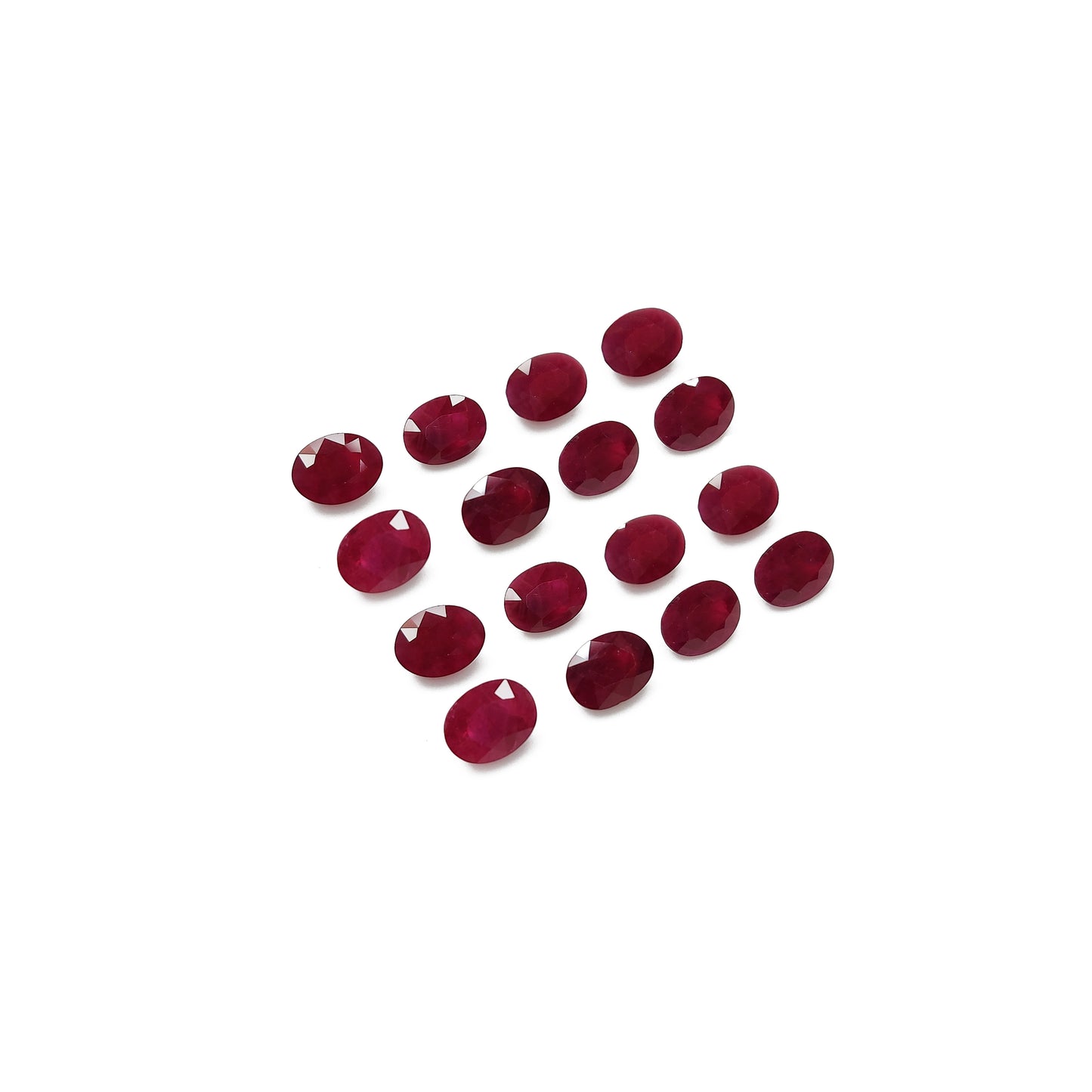 Natural Burma Untreated Ruby Heated Calibrated Ovals | 5x7mm - 7x9mm