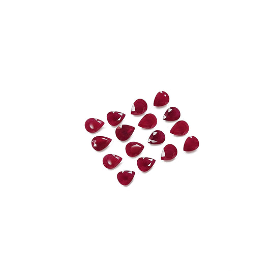 Natural Burma Untreated Ruby Calibrated Pears | 6x8mm & 7x5mm