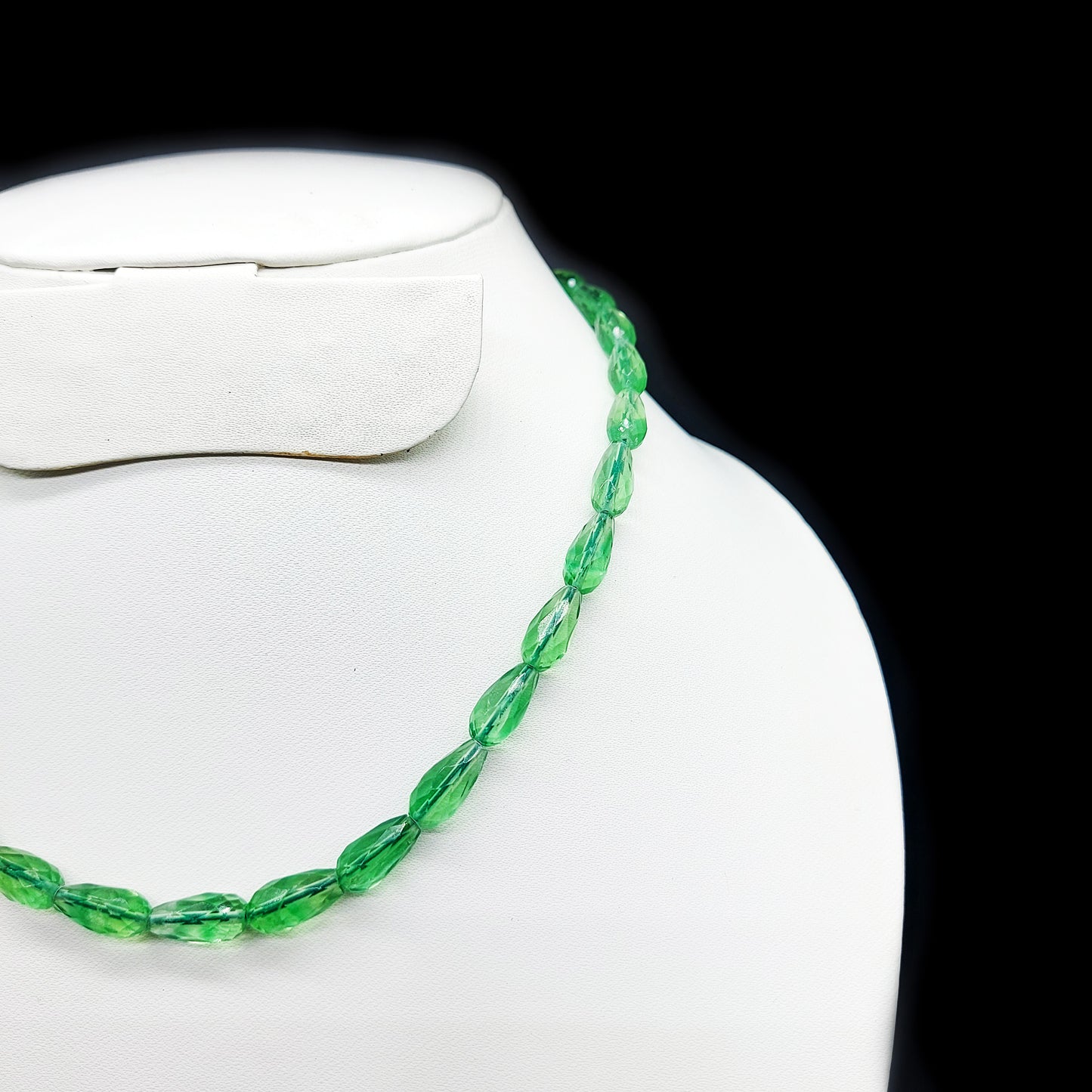 Natural Florite Faceted Drop Necklace