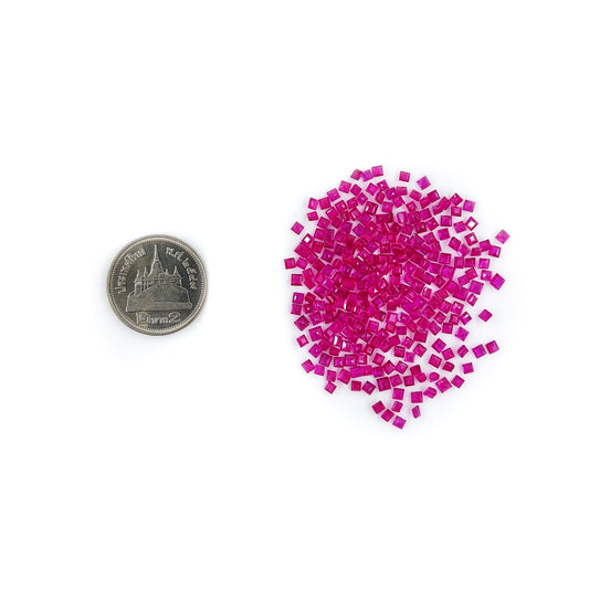 Natural Burma Untreated Ruby Calibrated Squares | 2mm & 3mm & 4mm