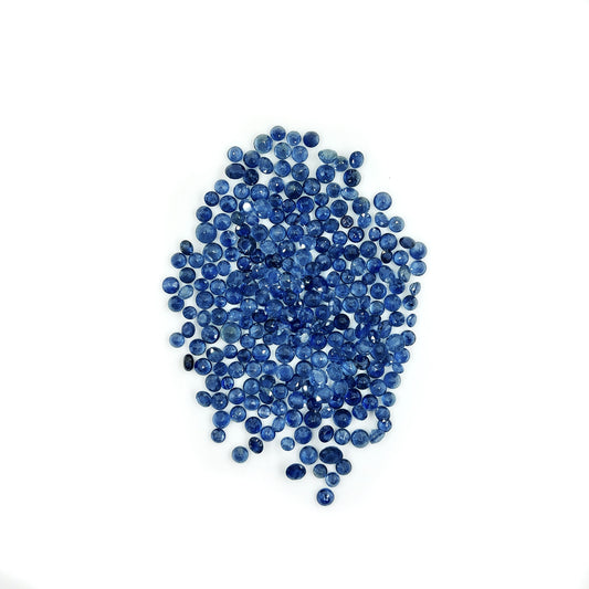 Natural Untreated Blue Sapphire Calibrated Rounds | 3mm & 4mm