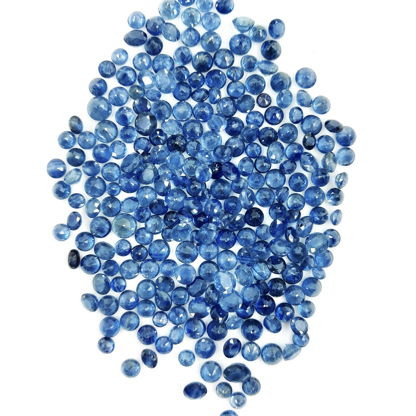 100% Natual Blue Sapphire Heated Calibrated Rounds