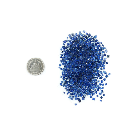 100% Natural Blue Sapphire Heated Calibrated Sqaure