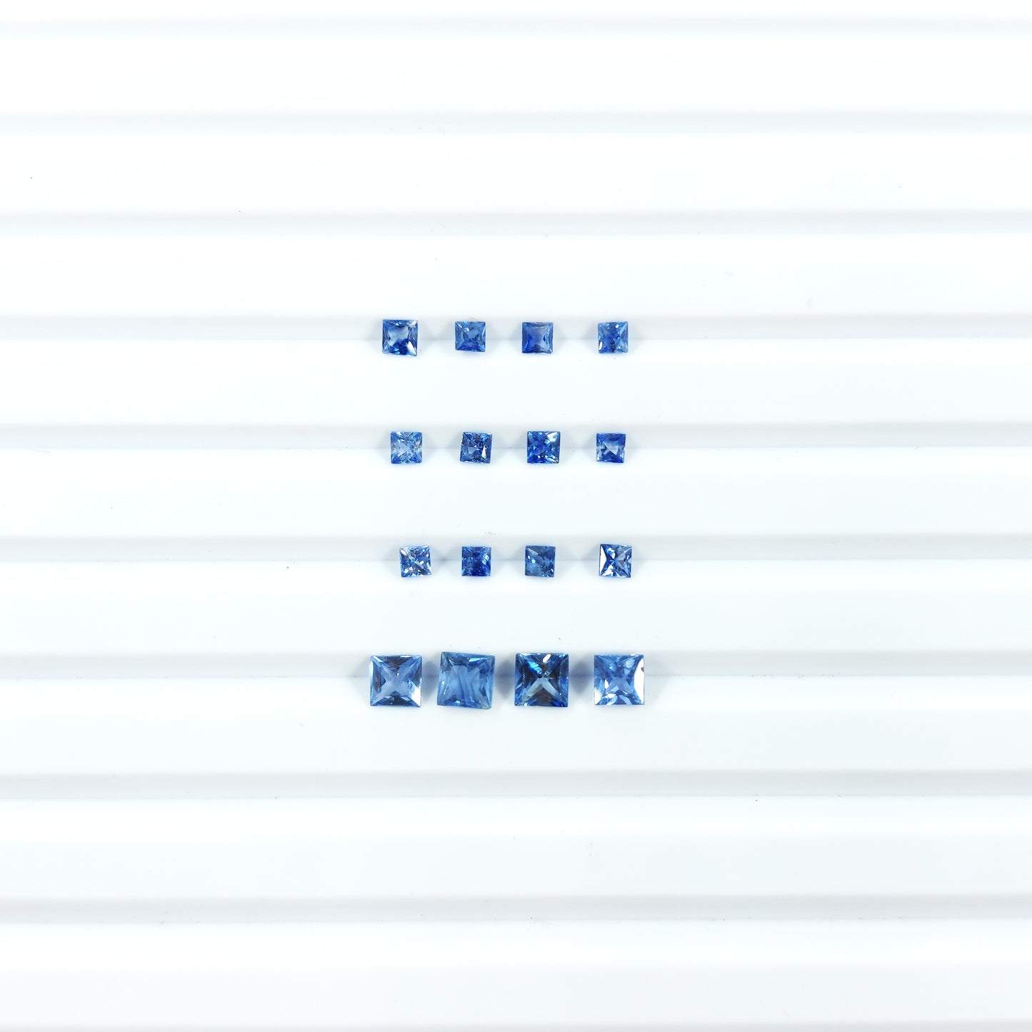 Natural Blue Saphhire Heated Calibrated Square