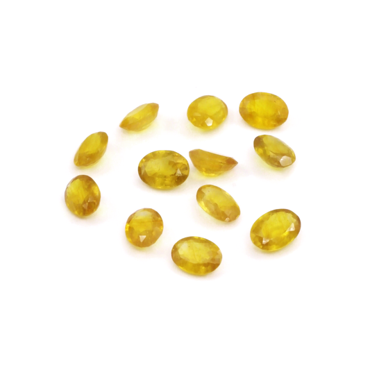 Natural Bangkok Yellow Sapphire Calibrated Ovals | 3x5mm & 6x4mm