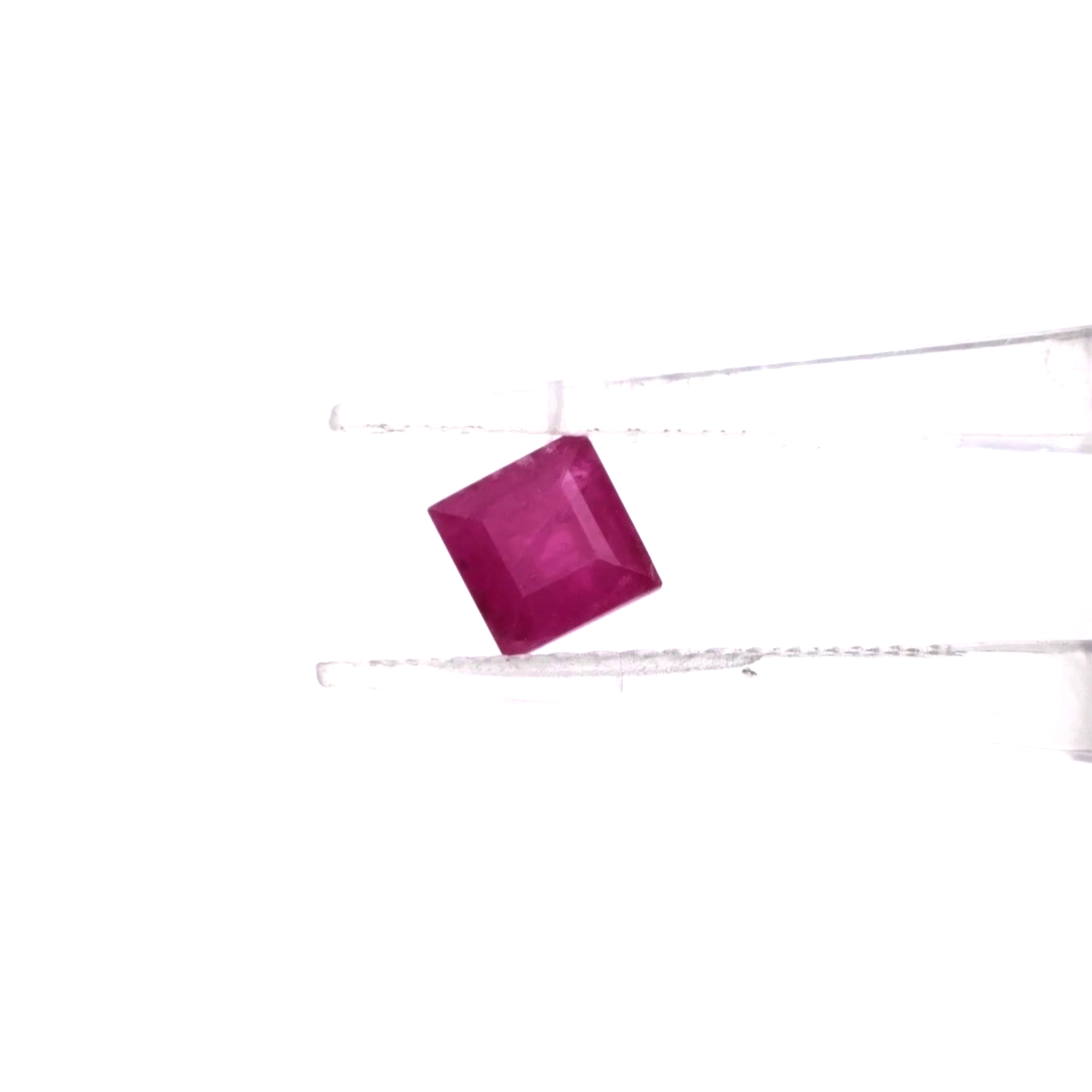 Natural African Untreated Loose Ruby Square Cut | 3mm & 4mm Picture-2