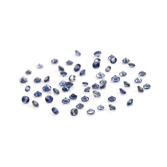 Natural Untreated Blue Sapphire Calibrated Rounds | 1mm & 1.25mm