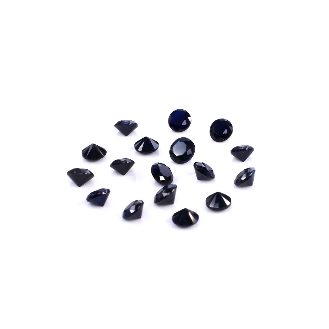 Natural Madagascar Untreated Blue Sapphire Calibrated Rounds | 2mm
