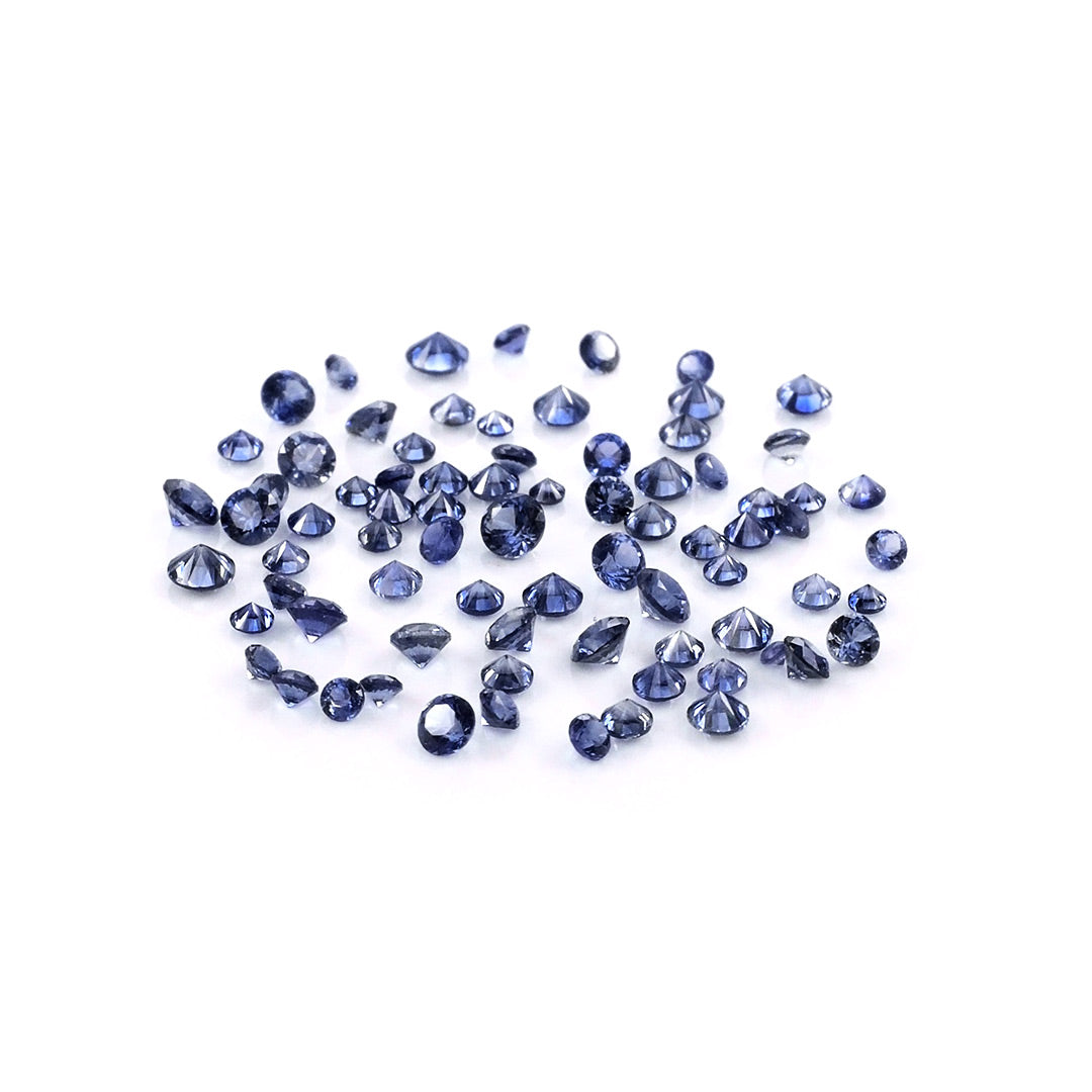 Natural Madagascar Untreated Blue Sapphire Calibrated Rounds | 1.5mm & 1.75mm