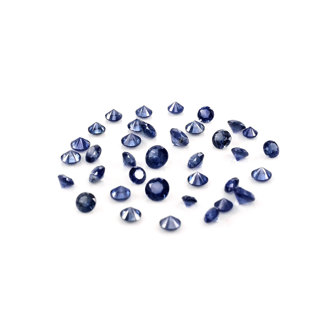 Natural Madagascar Untreated Blue Sapphire Calibrated Rounds | 2mm