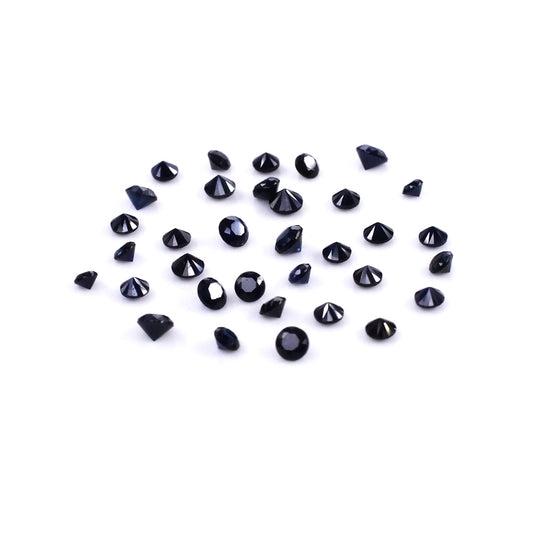 Natural Untreated Blue Sapphire Calibrated Rounds | 1mm & 1.25mm