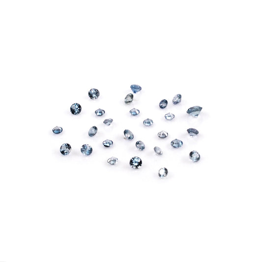 Natural Untreated Blue Sapphire Calibrated Rounds | 1mm & 1.25mm