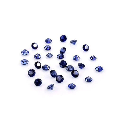 Natural Madagascar Untreated Blue Sapphire Calibrated Rounds | 1mm & 1.25mm