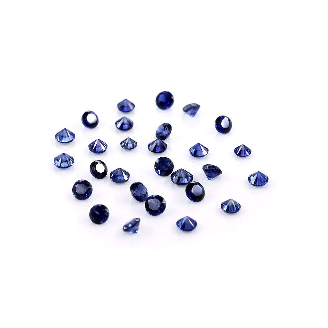 Natural Madagascar Untreated Blue Sapphire Calibrated Rounds | 2mm