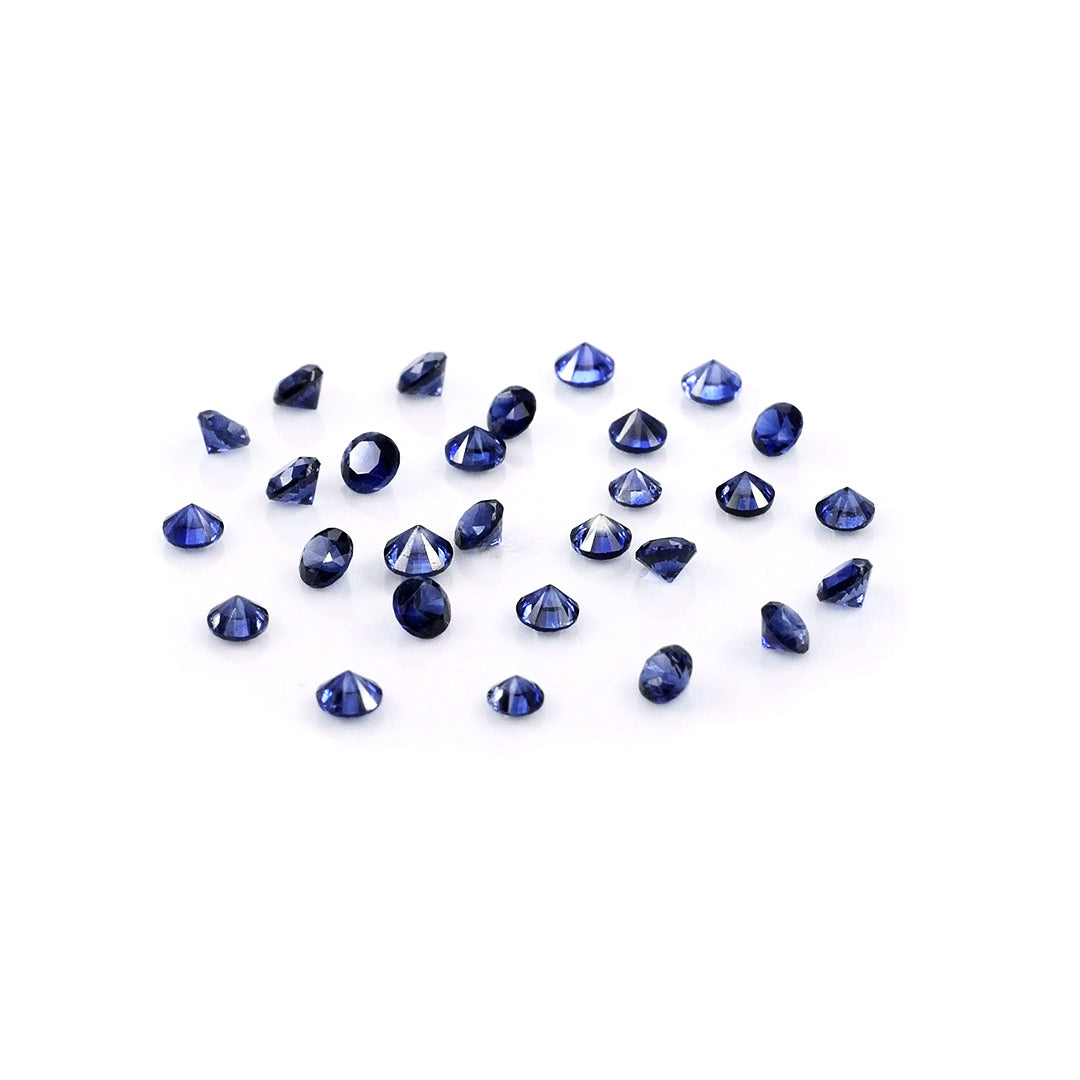 Natural Madagascar Untreated Blue Sapphire Calibrated Rounds | 1.5mm & 1.75mm