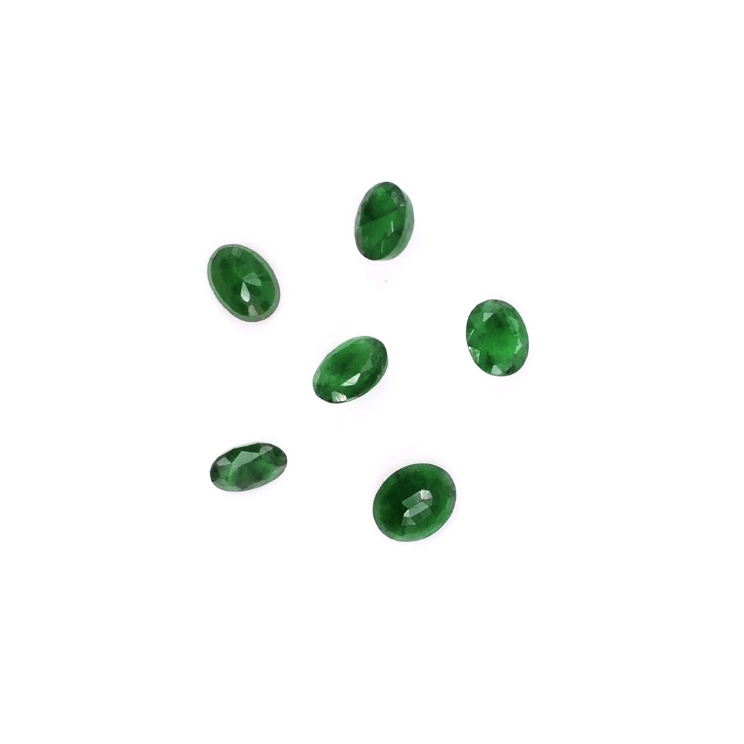 Natural Zambian Emerald Calibrated Ovals | 3x4mm & 4x5mm