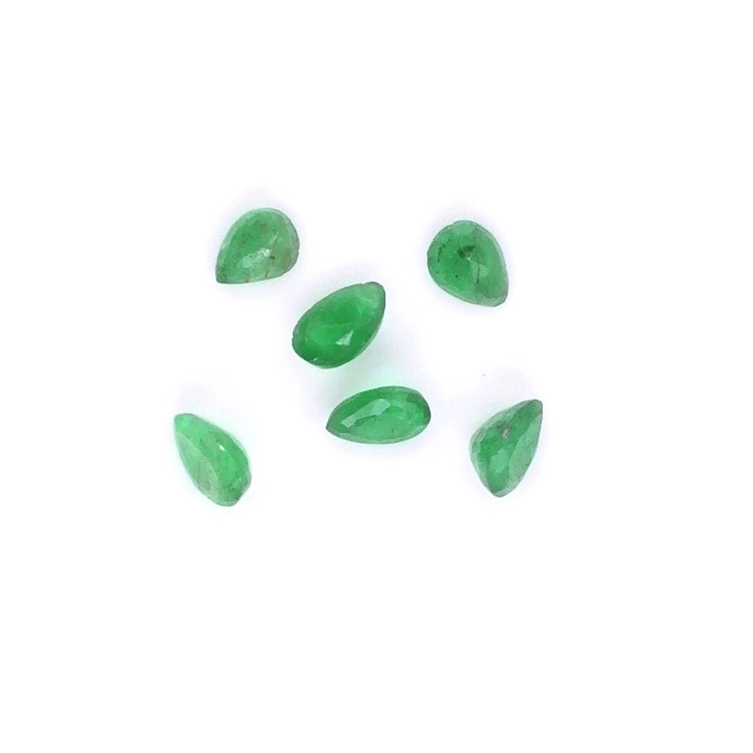 Natural Zambian Emerald Calibrated Pears | 3x4mm & 4x5mm