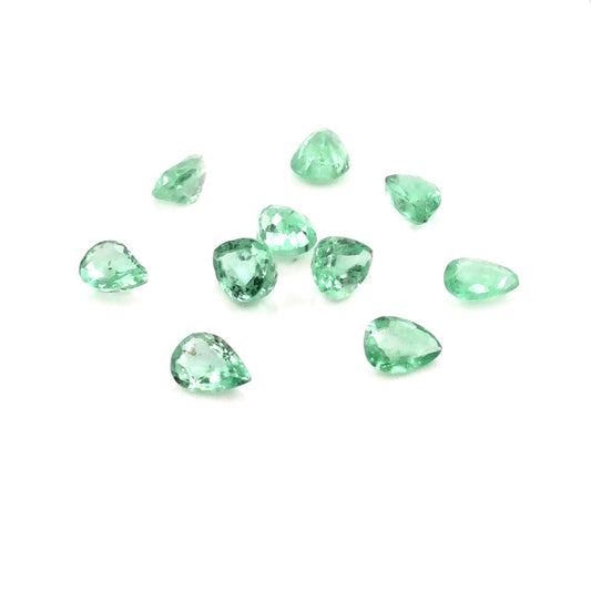 Natural Zambian Emerald Calibrated Pears | 3x4mm & 4x5mm