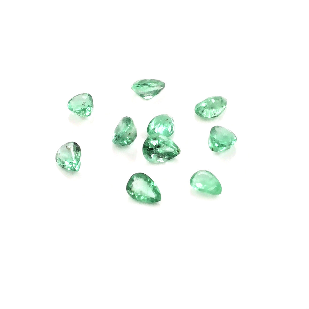 Natural Zambian Emerald Calibrated Pears | 3x4mm & 4x5mm