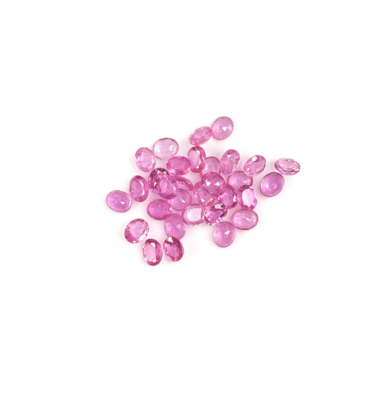 Natural Untreated Mozambique Pink Sapphire Calibrated Ovals | 4x5mm & 5x6mm