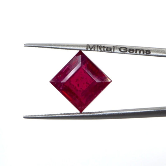 Natural Bangkok Ruby Calibrated Squares | 6.5mm & 7.5mm