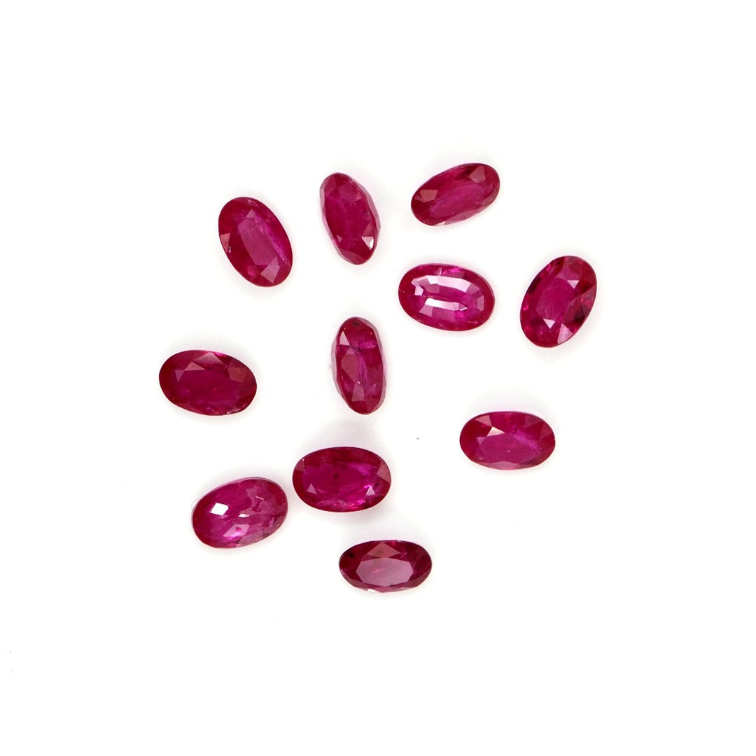 Natural Untreated Mozambique Ruby Calibrated Ovals | 3x5mm & 4x6mm