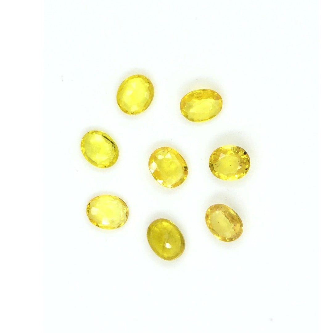 Natural Untreated Yellow Sapphire Calibrated Ovals | 3x4mm & 4x5mm