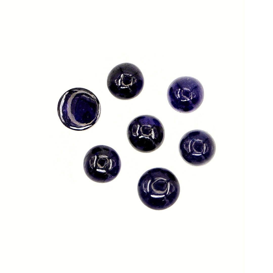 Natural Bangkok Blue Sapphire Calibrated Cabochon Rounds | 7mm & 8mm