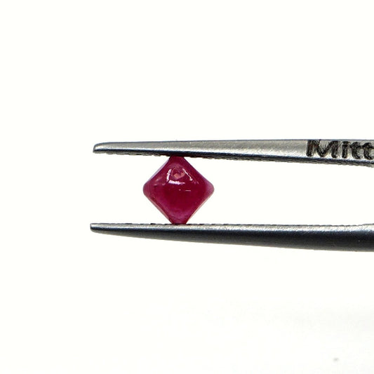 Natural Bangkok Ruby Calibrated Cabochon Squares | 4mm & 4.5mm