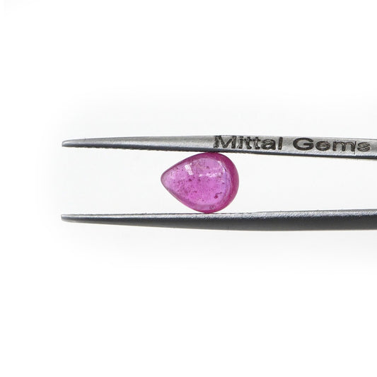 Natural Bangkok Ruby Calibrated Cabochon Pears | 5x7mm & 6x8mm