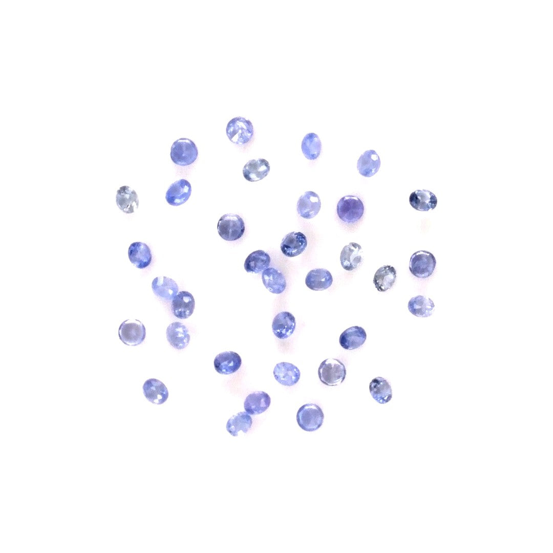 Natural Untreated Blue Sapphire Calibrated Rounds | 1mm & 1.25mm