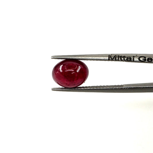 Natural Bangkok Ruby Calibrated Cabochon Ovals | 7x9mm & 8x10mm