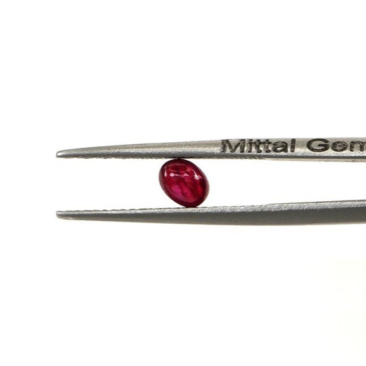 Natural Bangkok Ruby Calibrated Cabochon Ovals | 3x4mm & 4x5mm